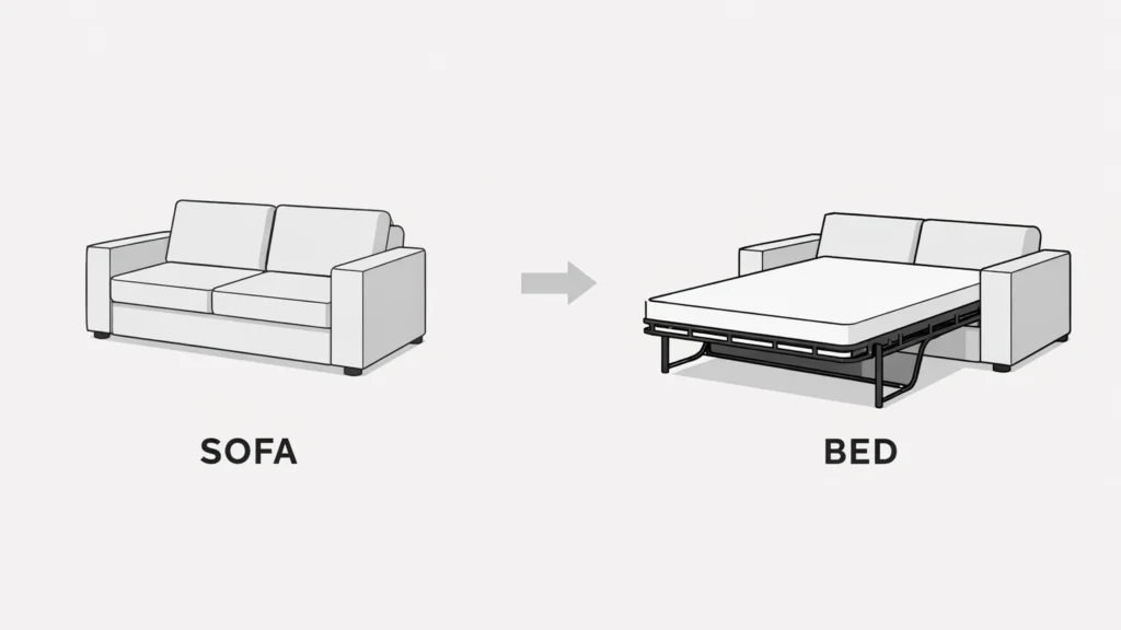 couch and bed