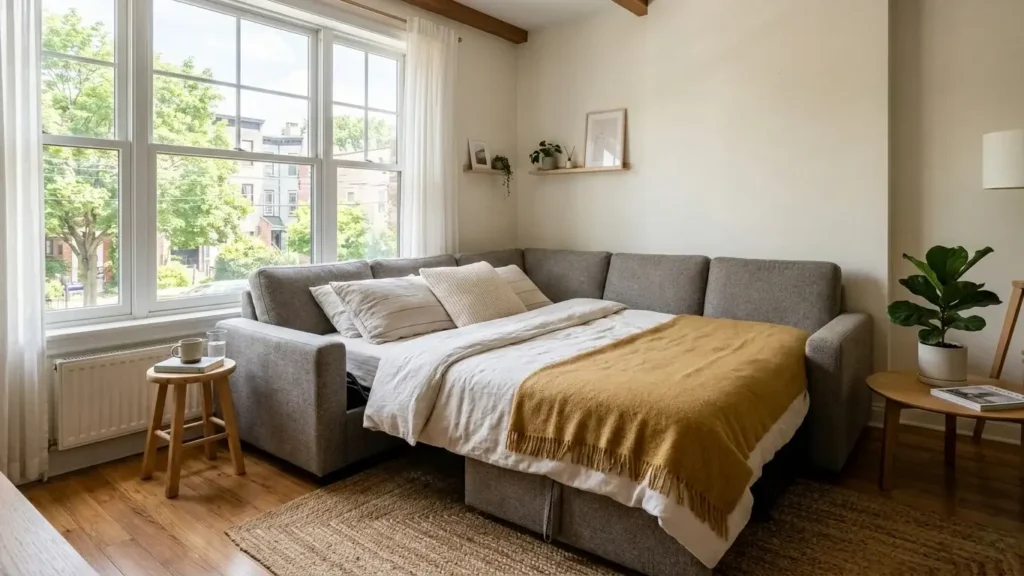 Corner Sofa Bed Layout 3 Window Corner Layout