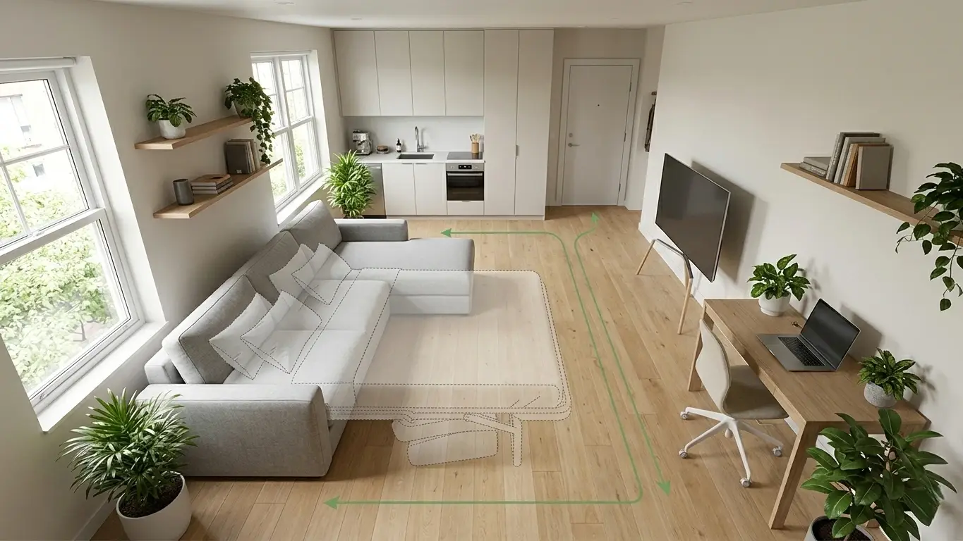 How to Arrange a Sofa Bed in a Studio Apartment